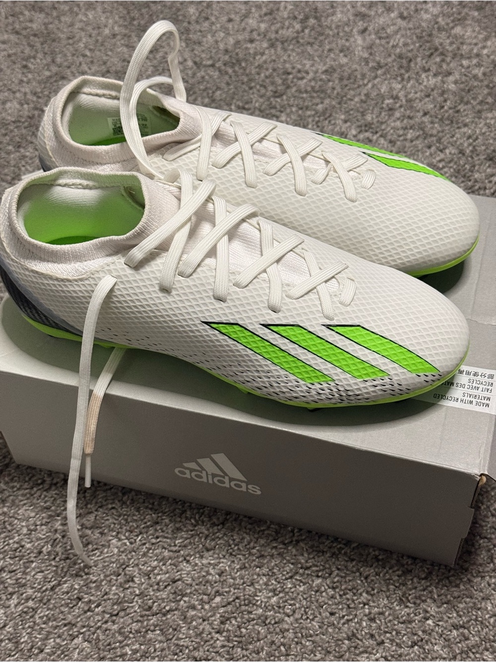 adidas X Speedportal 3 Cleats with Neon Green Accents
